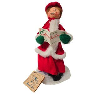Annalee Dolls 1980s Vintage #7265 Christmas Caroler Mobilitee Doll - NWT